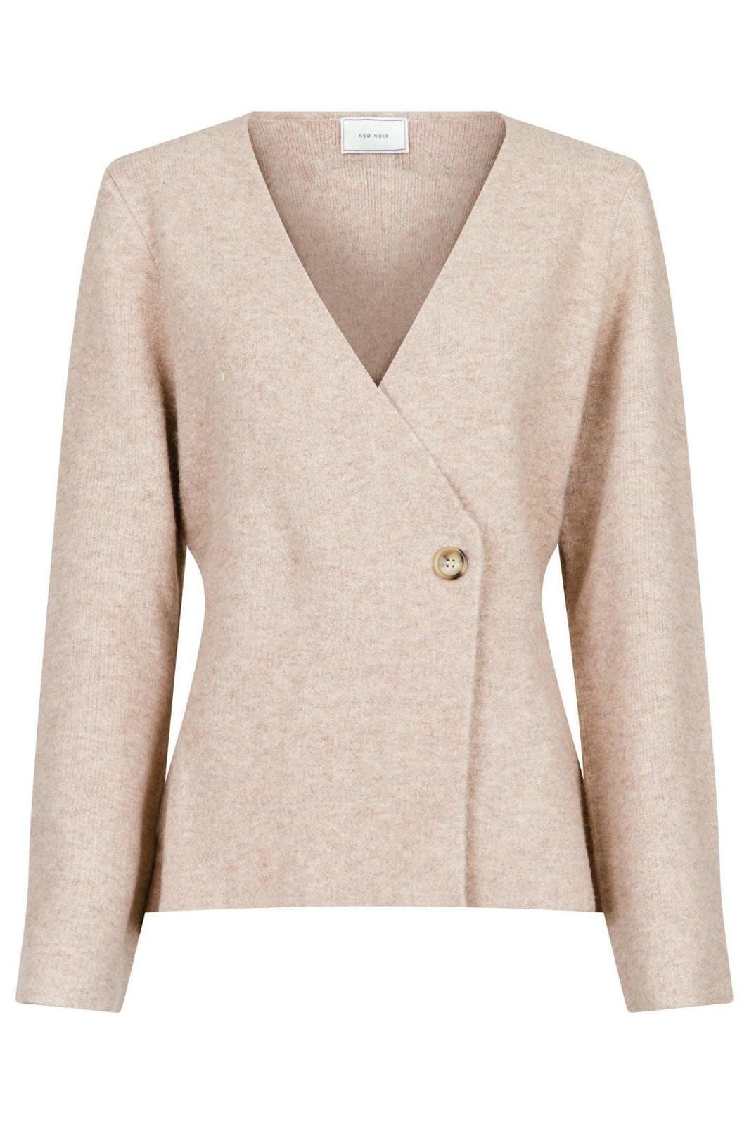 Neo Noir - Marie Louise Knit Cardigan - Sand Melange