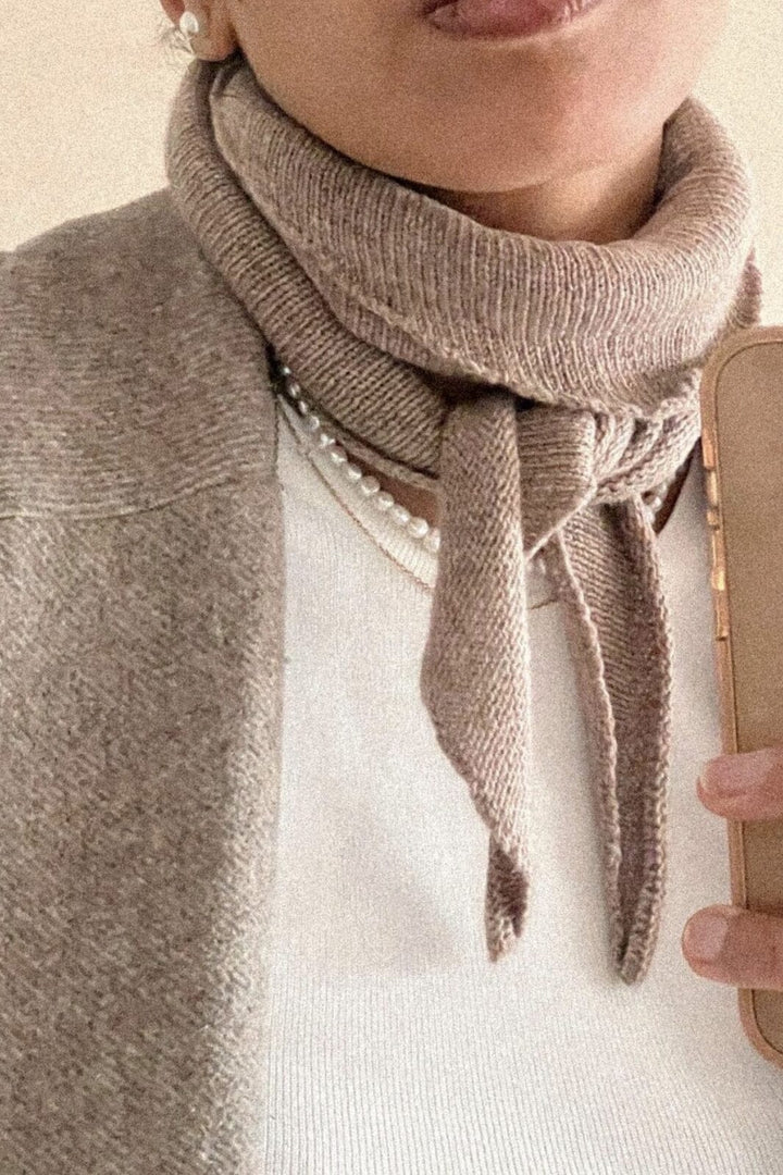 Neo Noir - Misty Knit Scarf - Beige Melange