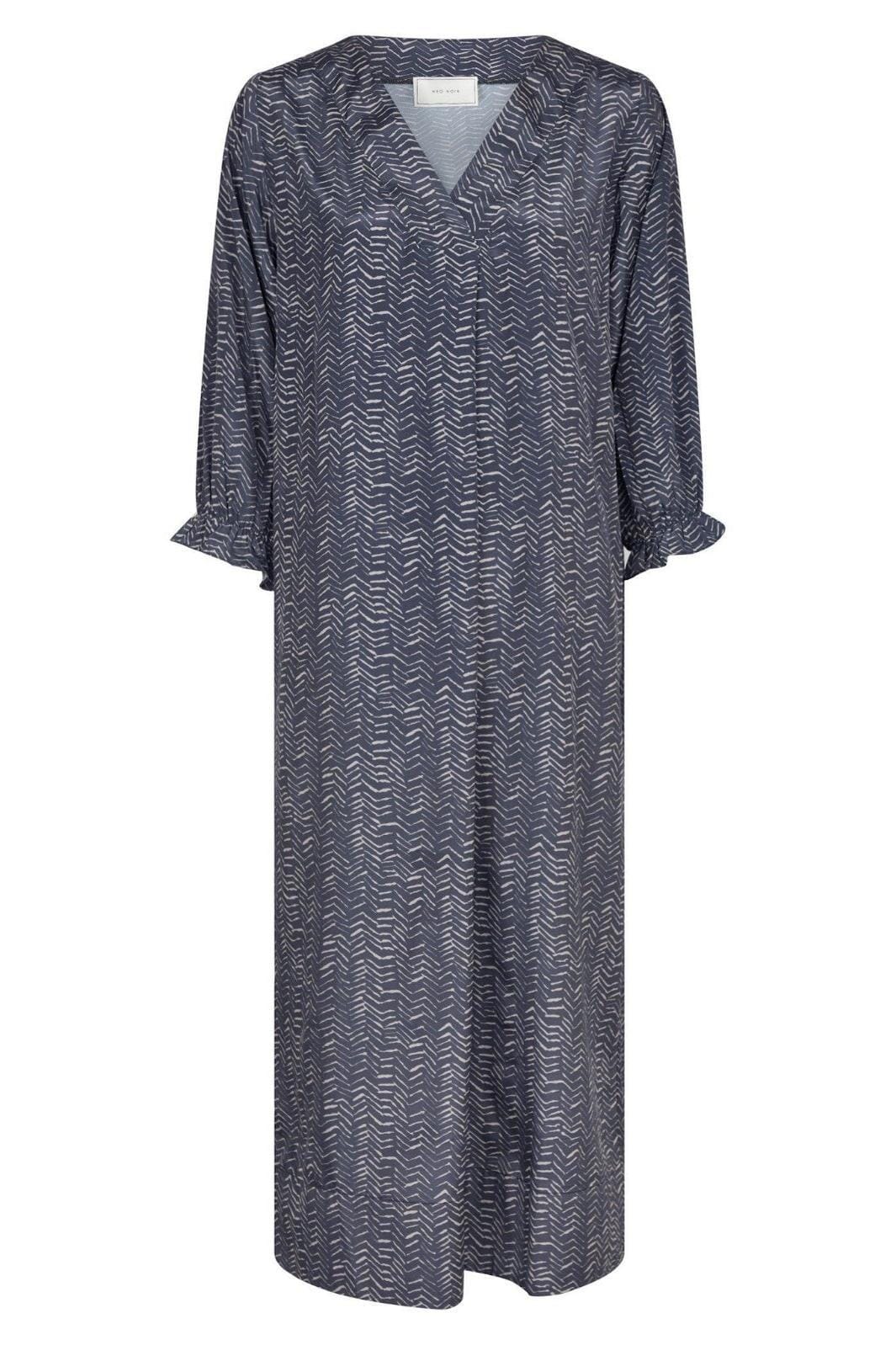 Neo Noir - Palace Zigzag Duo Dress - Midnight Blue