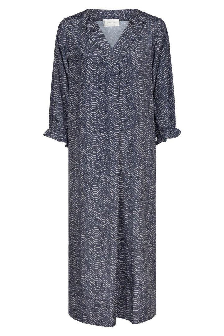 Neo Noir - Palace Zigzag Duo Dress - Midnight Blue