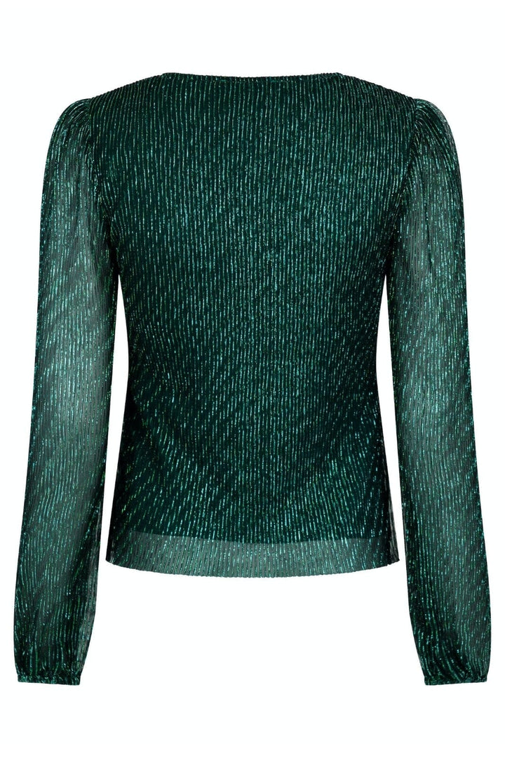 Forudbestilling - Neo Noir - Ralph Glitz Blouse - Green Bluser 