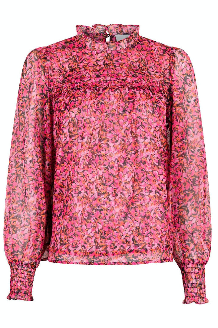 Neo Noir - Rhoda Dark Blossom Blouse - Pink