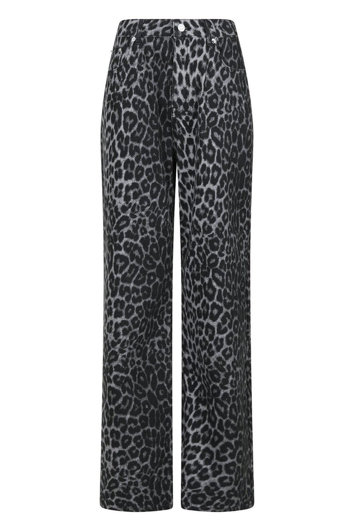 Neo Noir - Simona Leopard Pants - Grey Leopard