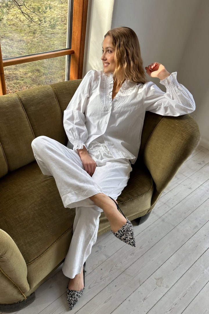 Neo Noir - Sonar Linen Pants - White