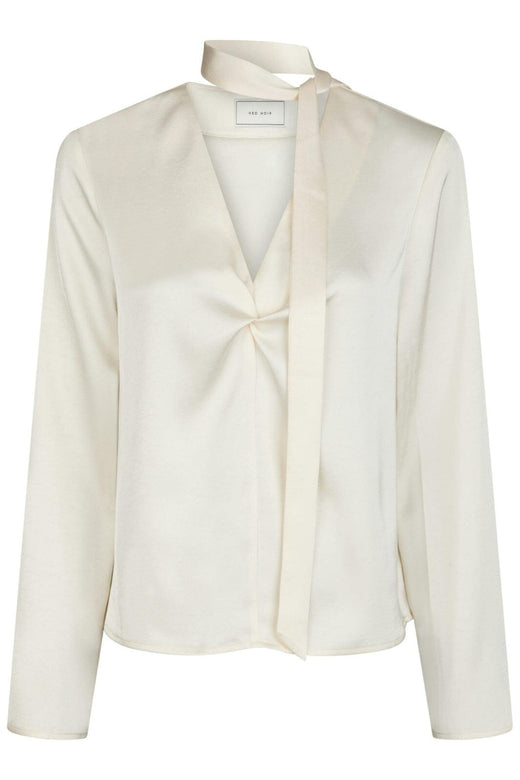 Neo Noir - Susanna Heavy Sateen Blouse 165018 - 621 - Pearl