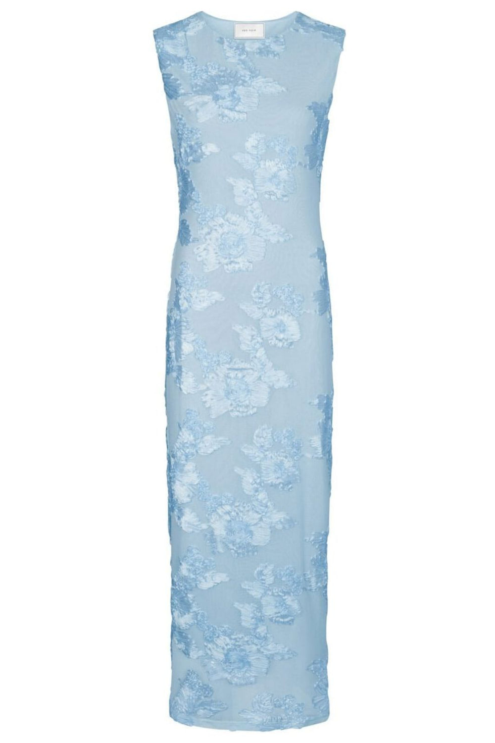 Forudbestilling - Neo Noir - Tiranna Big Flower Mesh Dress 166824 - 145 - Light Blue Kjoler 