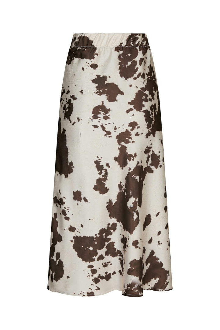 Neo Noir - Viso Cow Print Skirt 166091 - 210 - Brown