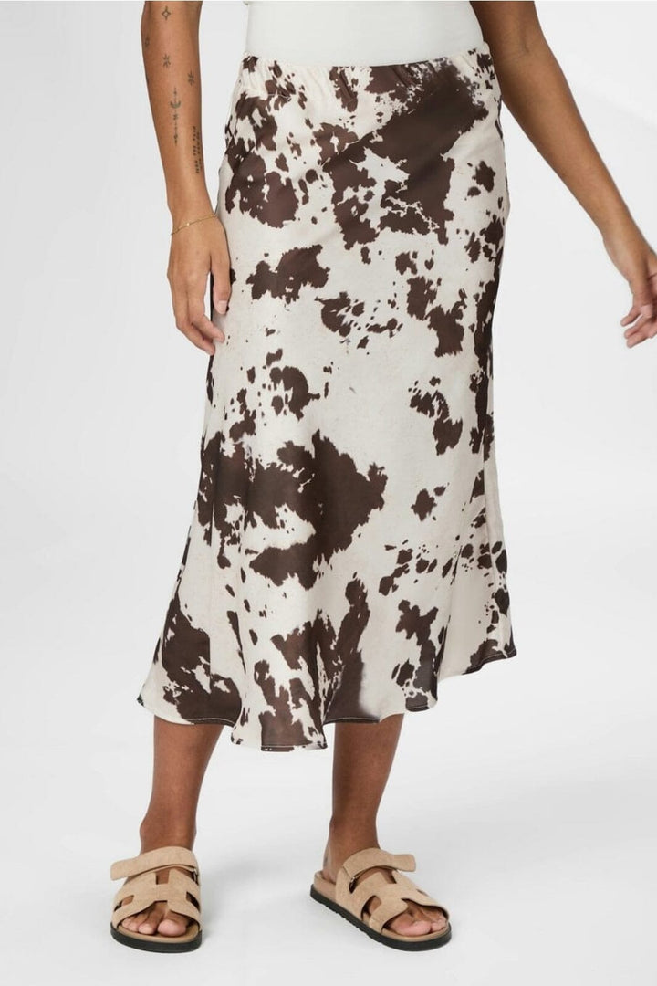 Forudbestilling - Neo Noir - Viso Cow Print Skirt 166091 - 210 - Brown