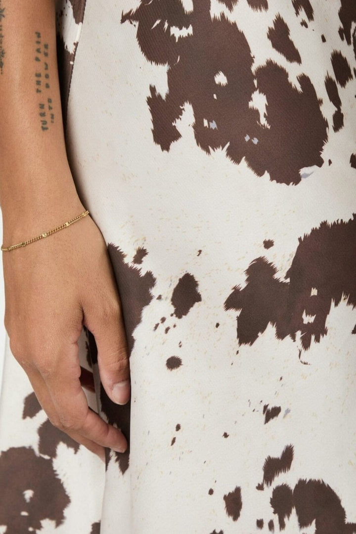 Forudbestilling - Neo Noir - Viso Cow Print Skirt 166091 - 210 - Brown