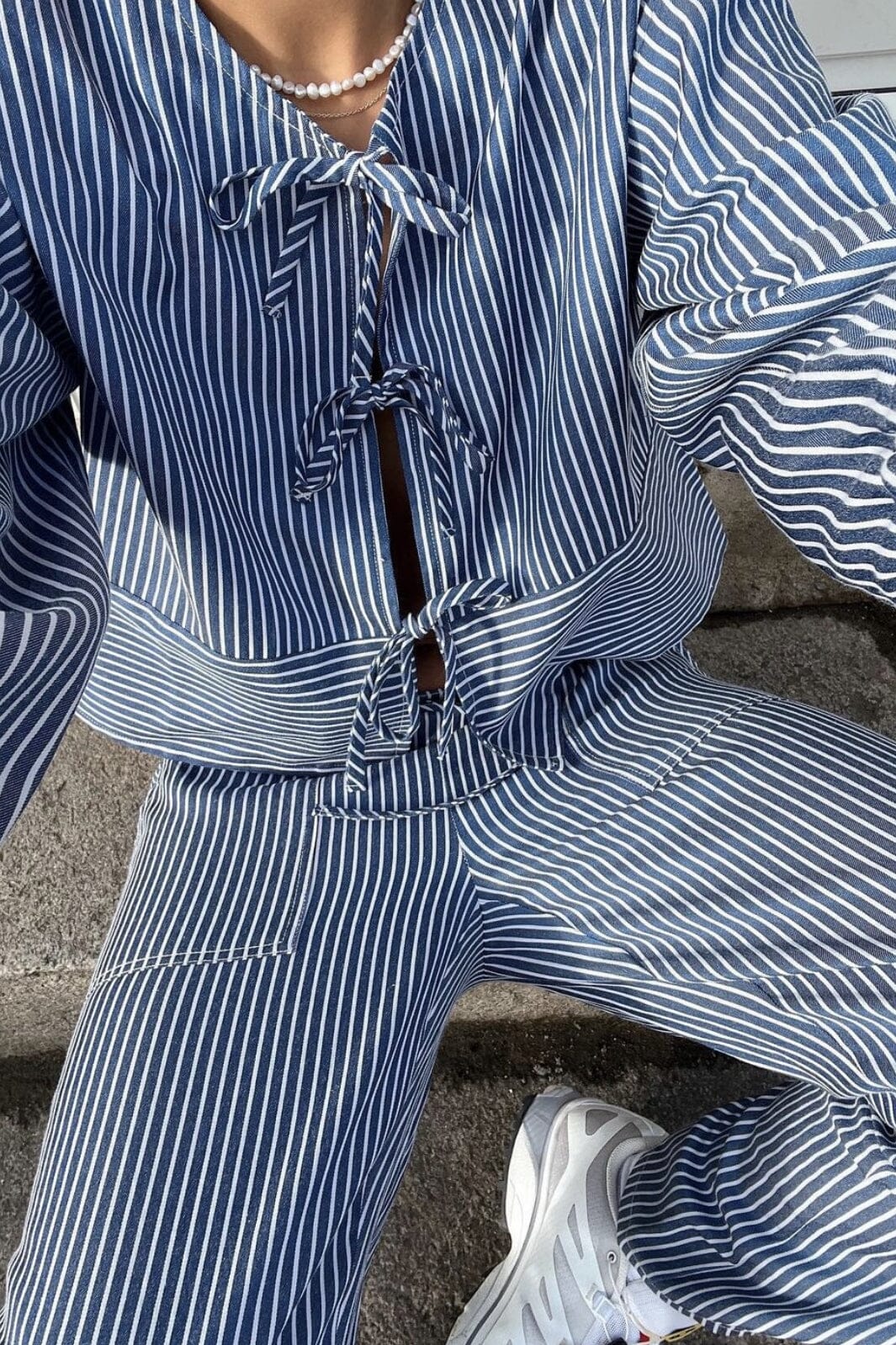 Forudbestilling - Neo Noir - Wanda Stripe Shirt - Blue (April/Maj) Skjorter 