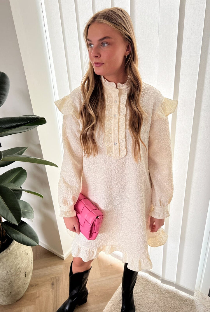 Noella - Reno Ruby Ruffle Dress - Cream