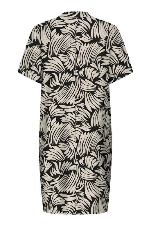 Forudbestilling - Only - Onlsusi Life Ss V-Neck Tunic Dress Wnn - 4881760 Black Sway Leaves