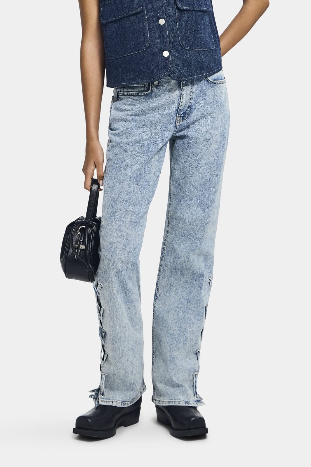 Pieces - Pcfenda Straight Denim Jeans Fsy - 4746907 Light Blue Denim