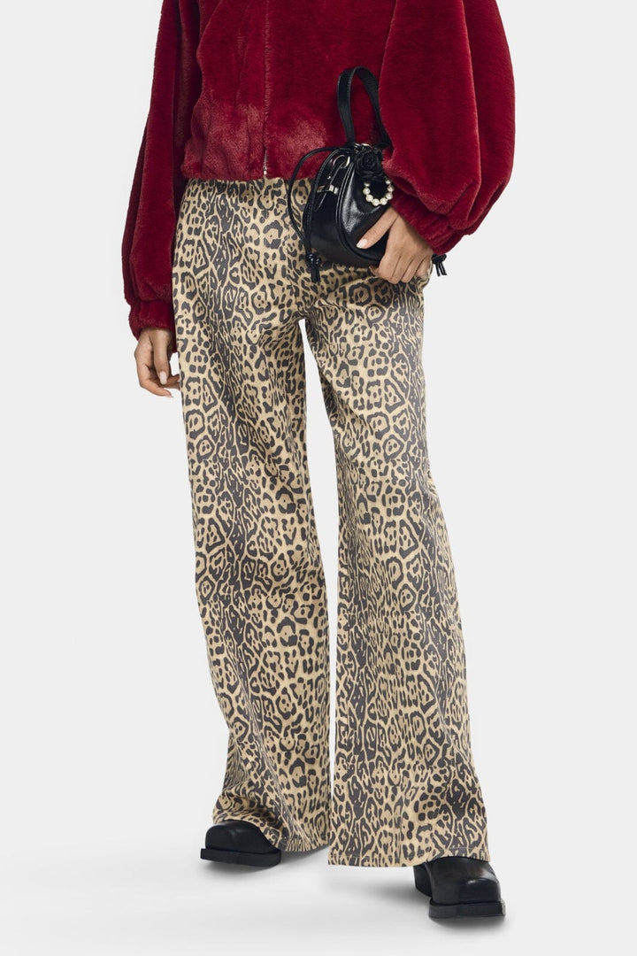 Pieces - Pcfia Wide Denim Pants Fsy - 4747658 Black Leo