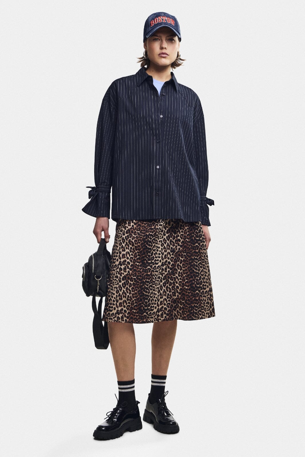 Pieces - Pcmellisa Ankle Button Skirt - 4427357 Black Leo