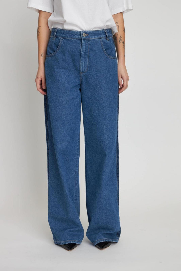 Stella Nova - Two Tone Denim Pant - 390 Blue Mix