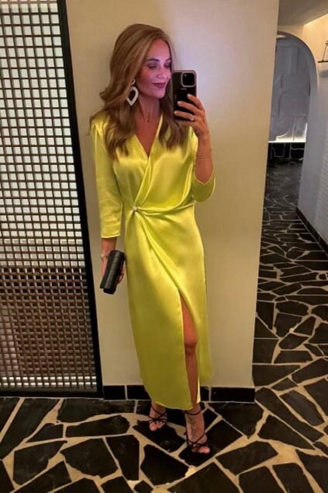 Valentin Studio - Star long dress - Lime#30
