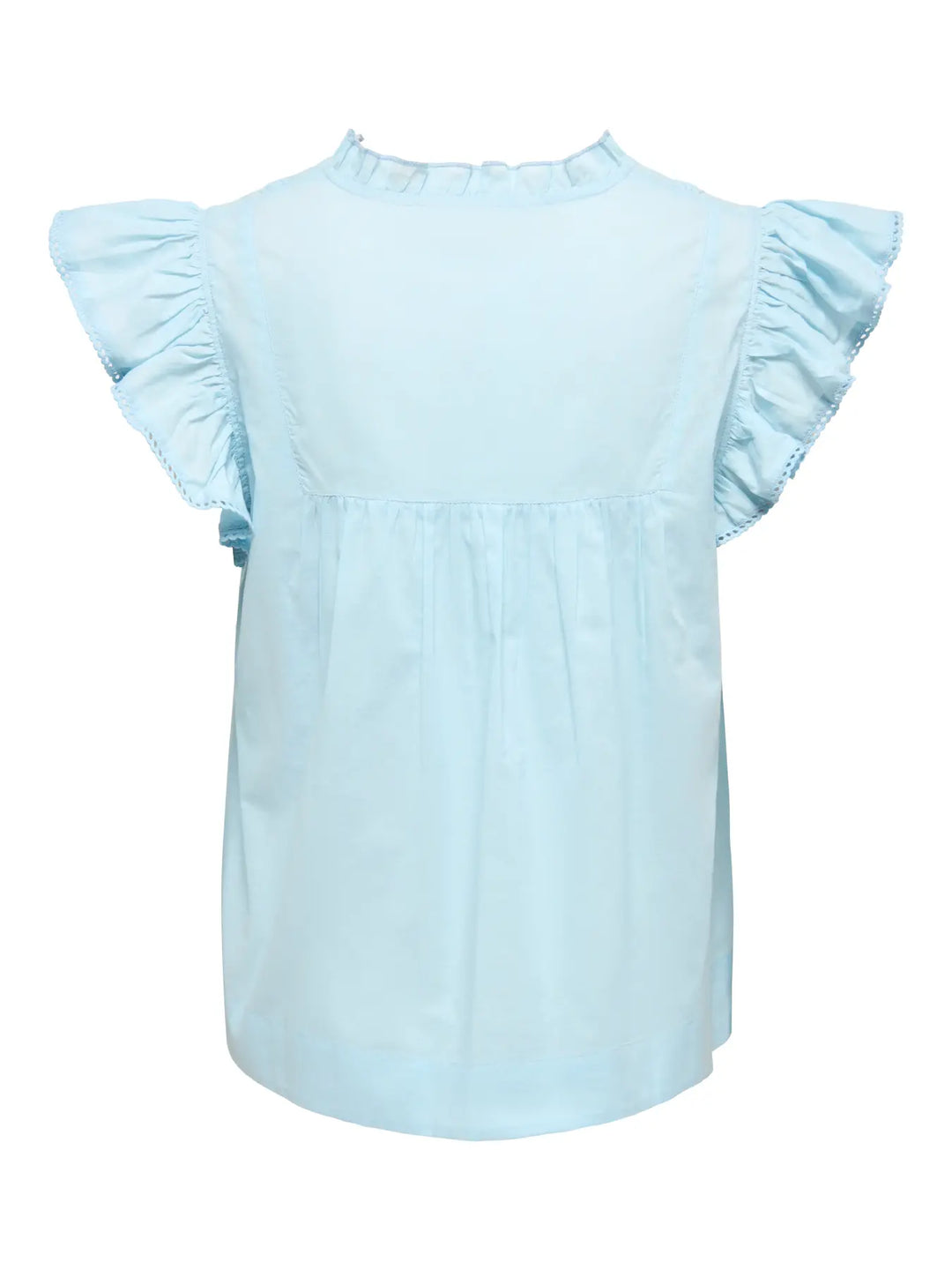 Only - Onltea-Idris S/L Frill Tape Top - 5066373 Dream Blue