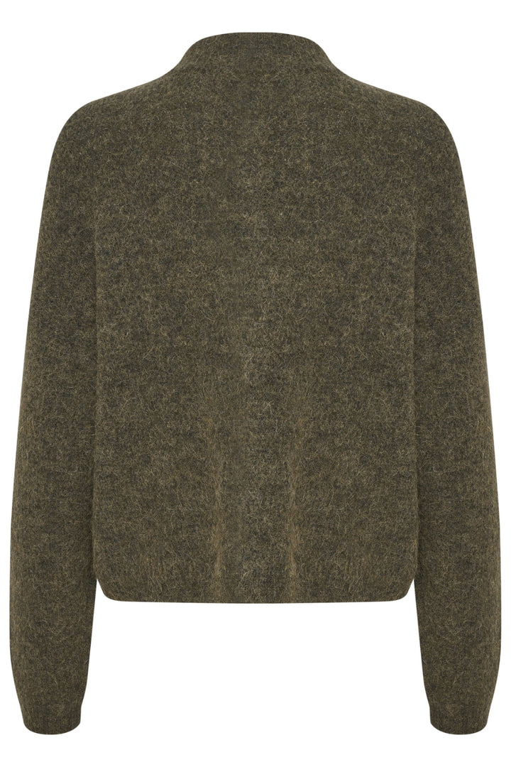 Gestuz - AlphaGZ Short Cardigan NOOS - Dark Olive Melange