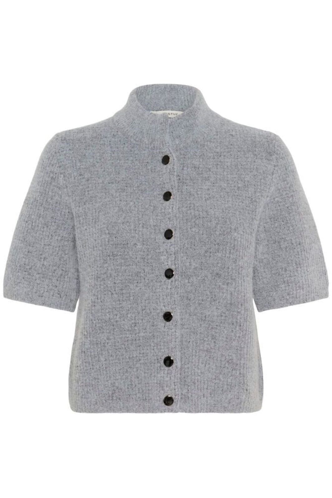 Gestuz - Alphagz Ss Short Cardigan 10909816 - 1442061 - Pearl Blue Melange Cardigans 