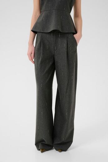 Gestuz - Gzadira Pants 10910708 - 100494 - Dark Grey Melange Bukser 
