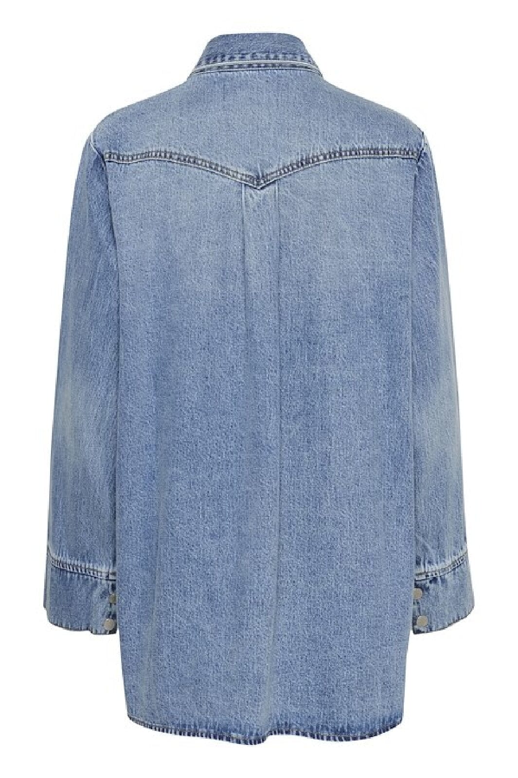 Gestuz - Gzlayza Oz Shirt - 107264 Mid Blue Vintage Wash