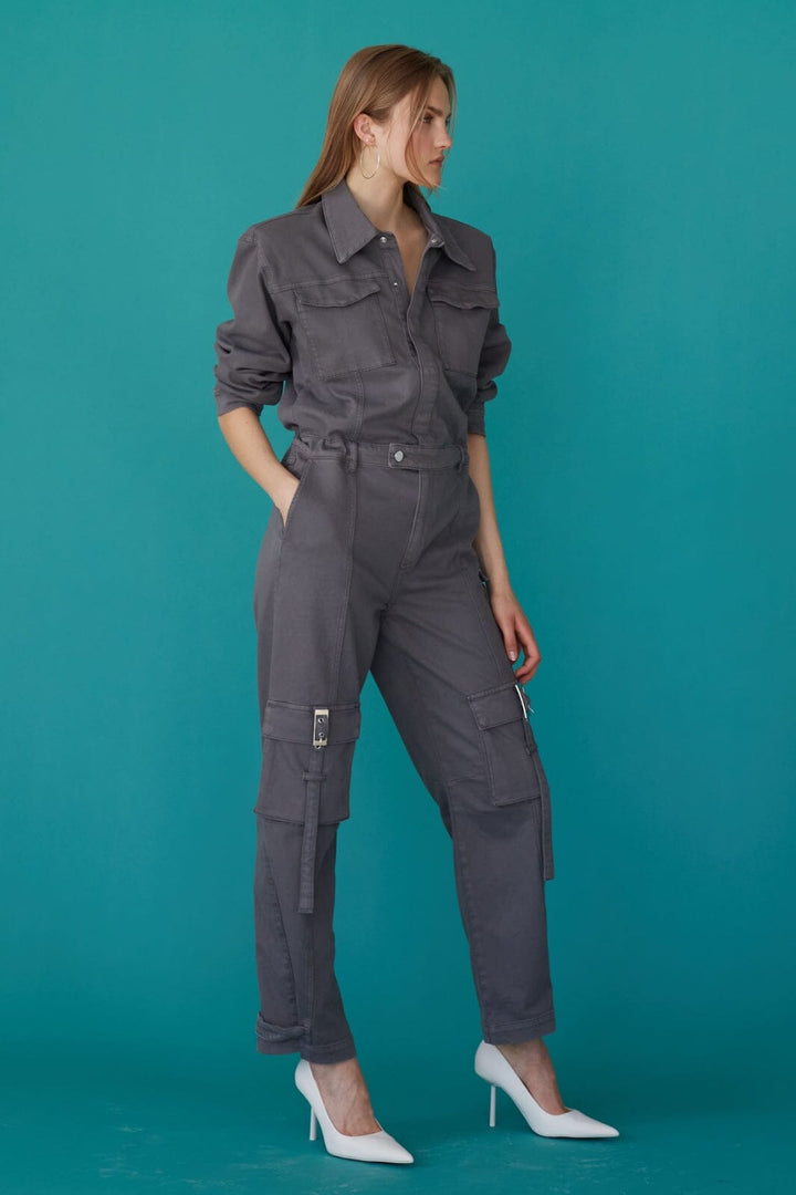 Gestuz - MirzaGZ jumpsuit - Gunmetal Grey