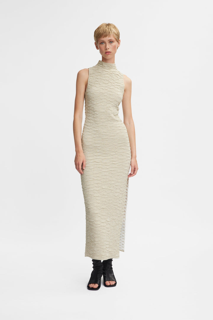 Gestuz - PiccaGZ SL dress - Offwhite/gold