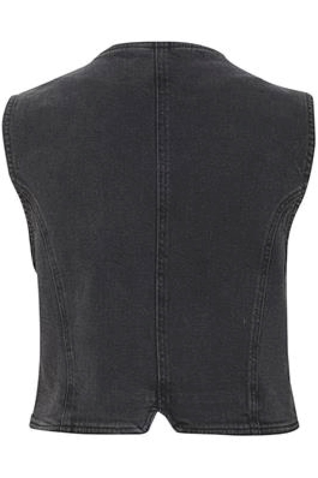 Gestuz - SiwGZ short waistcoat - Washed black