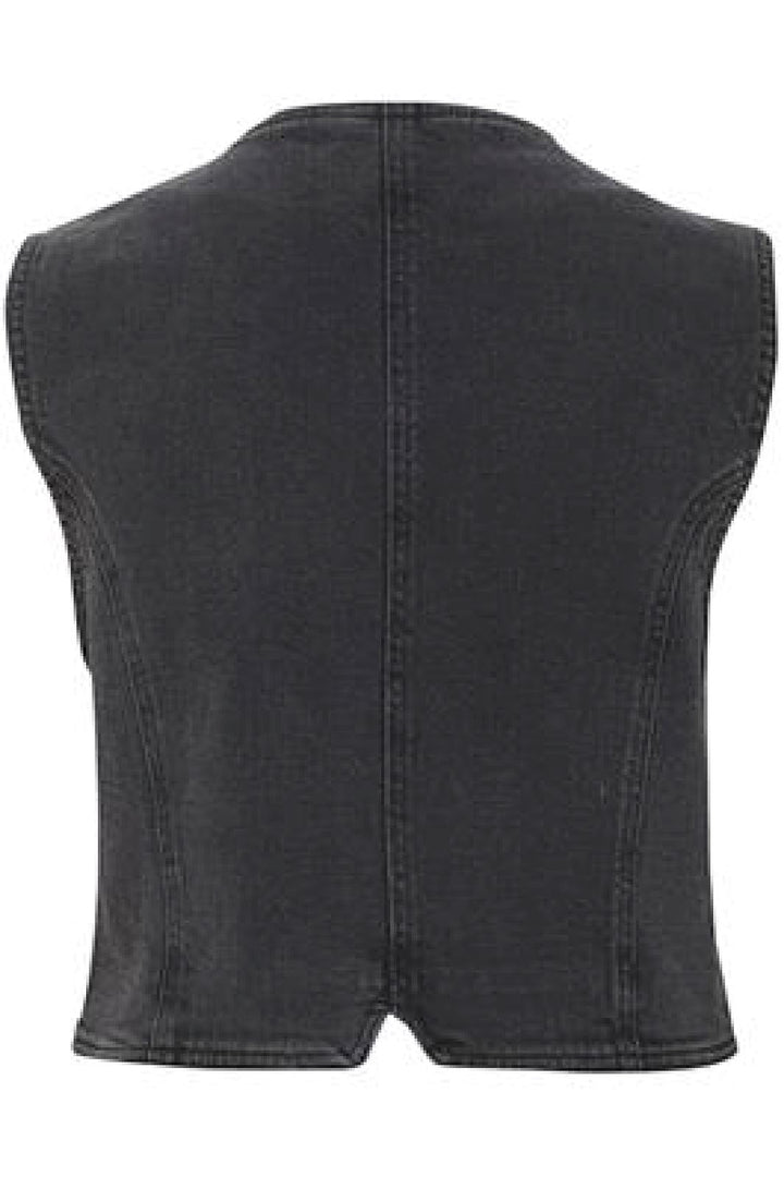 Gestuz - SiwGZ short waistcoat - Washed black