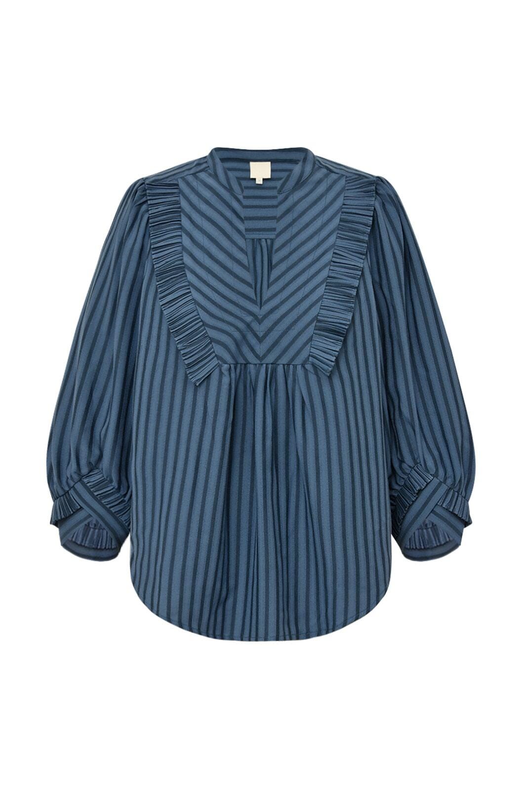 Gossia - Meego Vibs Blouse G2854 - Blue Stripes