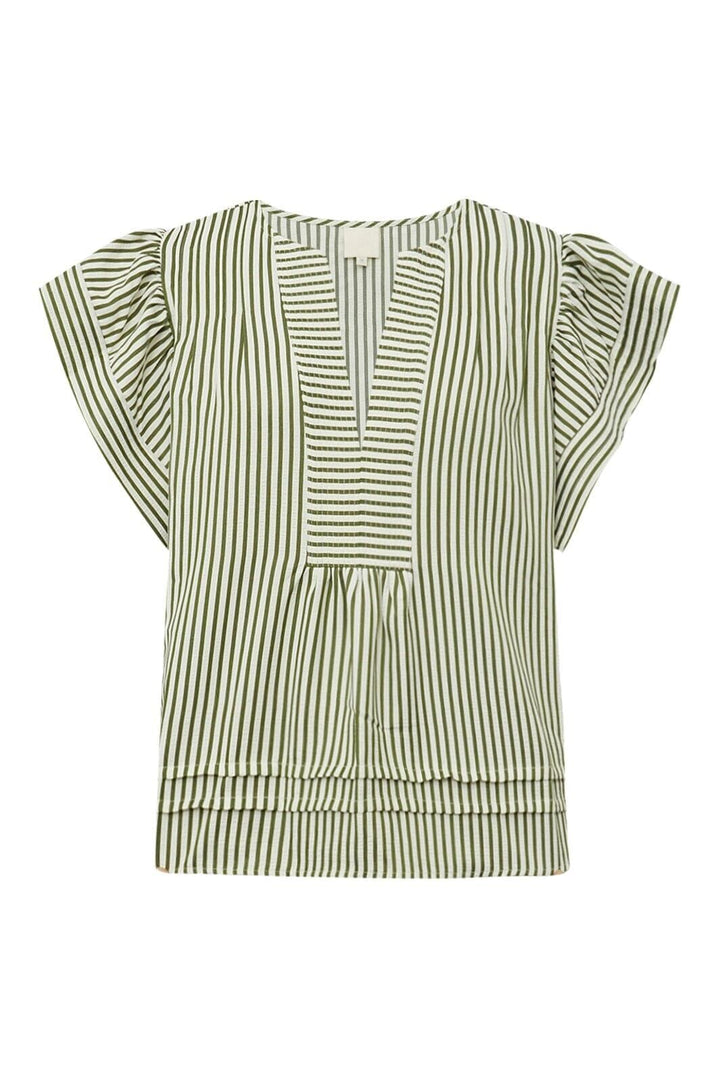 Gossia - Minkago Jo Blouse G1987 - Creme Army Stripes