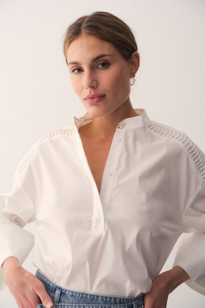 Gossia - Roselillego Jo Blouse G2943 - Off-White Skjorter 