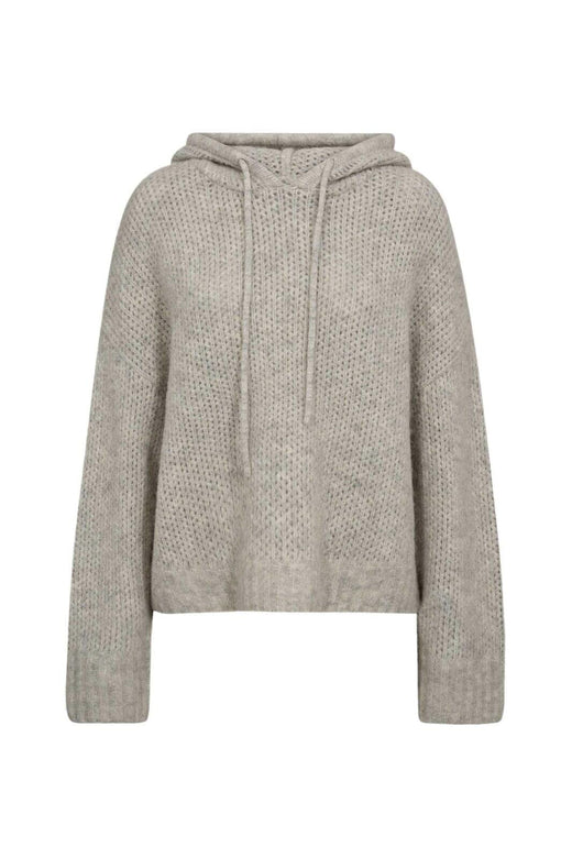Gossia - Sanago Hoodie Jumper G2761 - Light Grey Melange Strikbluser 