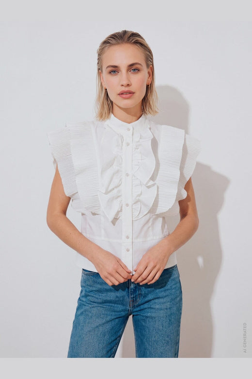 Gossia - Zelniego Blouse G3496 - Off-White