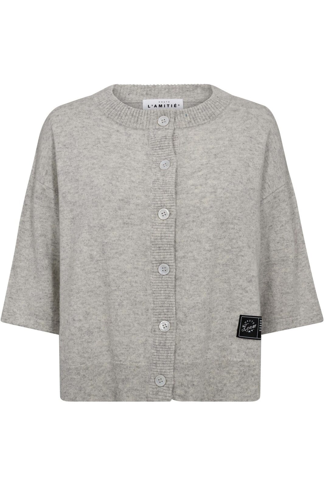 Haute L'Amitié - Cash Ss Cardigan HL10220 - Pearl Melange