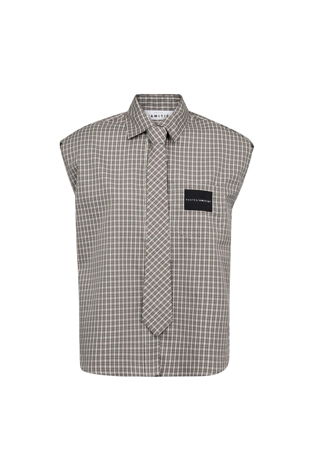 Haute L'Amitié - Chess Ns Tie Shirt HL10720 - Beige