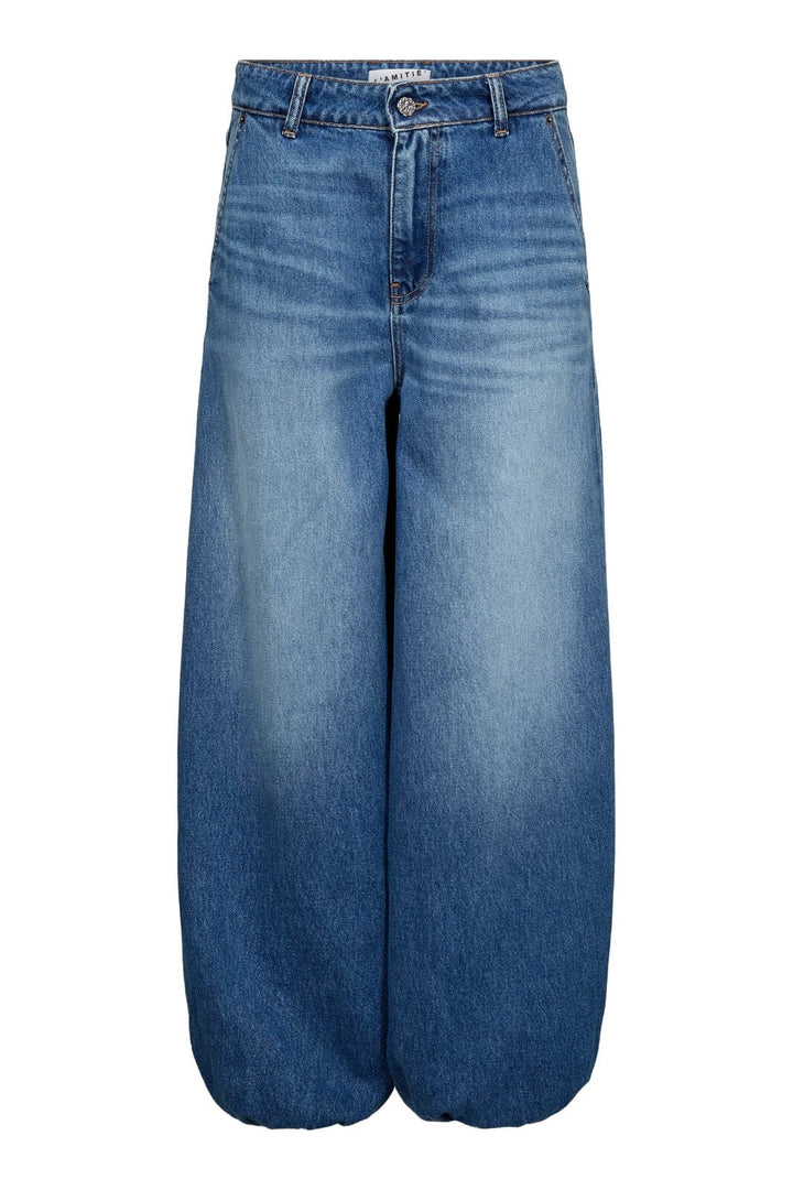 Haute L'Amitié - Denim Harem Pant HL10617 - Bleached Denim Jeans 