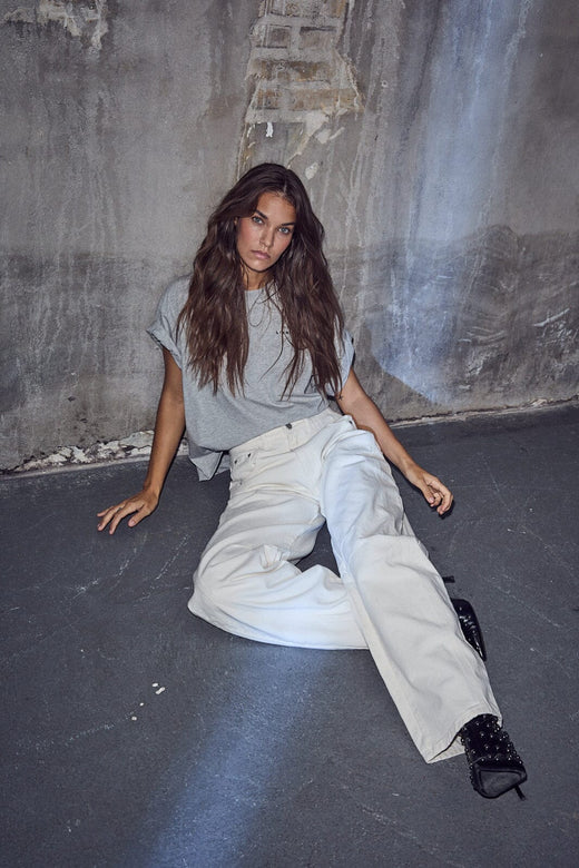 Haute L'Amitié - Drew Barrel Panel Jeans HL10571 - White Jeans 