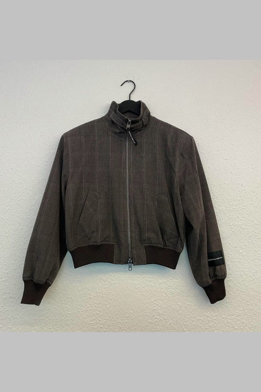 Haute L'Amitié - Essie Check Bomber Jacket HL11263 - Mocca