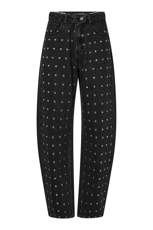Haute L'Amitié - Flip Waist Rivet Jeans Hl10838 - Black Jeans 