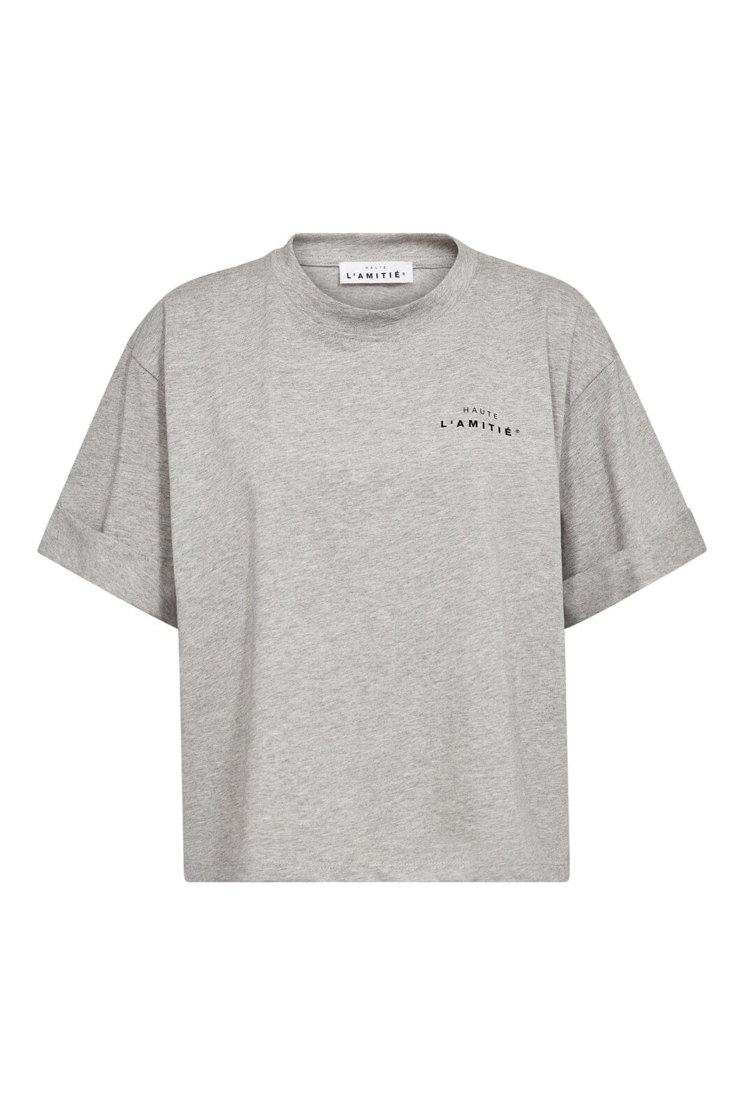 Haute L'Amitié - Hl Crew Neck Crop Tee HL10122 - Grey Melangé