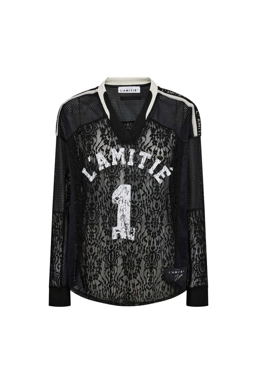 Haute L'Amitié - Lace Football V- Blouse HL10468 - Black