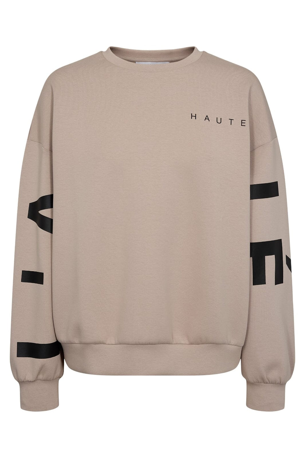 Haute L'Amitié - Maxi Split Logo Sweat HL10413 - Beige Sweatshirts 