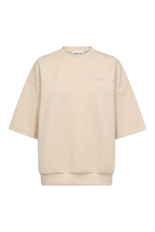 Haute L'Amitié - Maxi Split Ss Logo Sweat HL10461 - Pearl /Pink