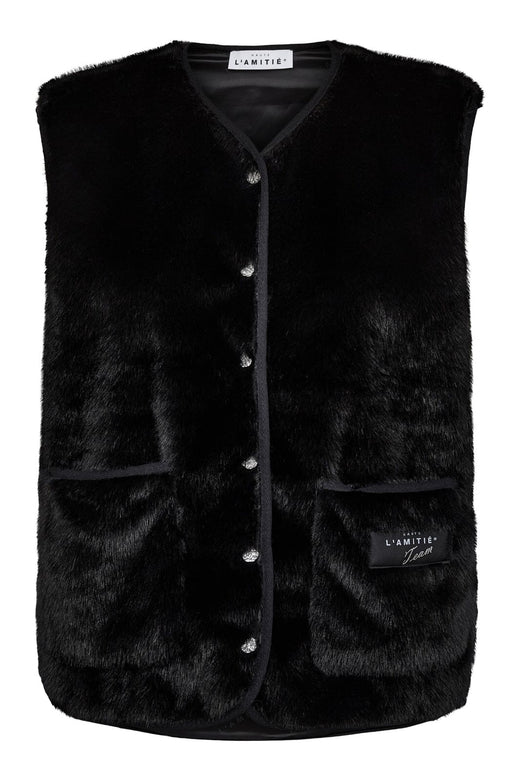Haute L'Amitié - New Fur Tech Vest HL10409 - Black Veste 