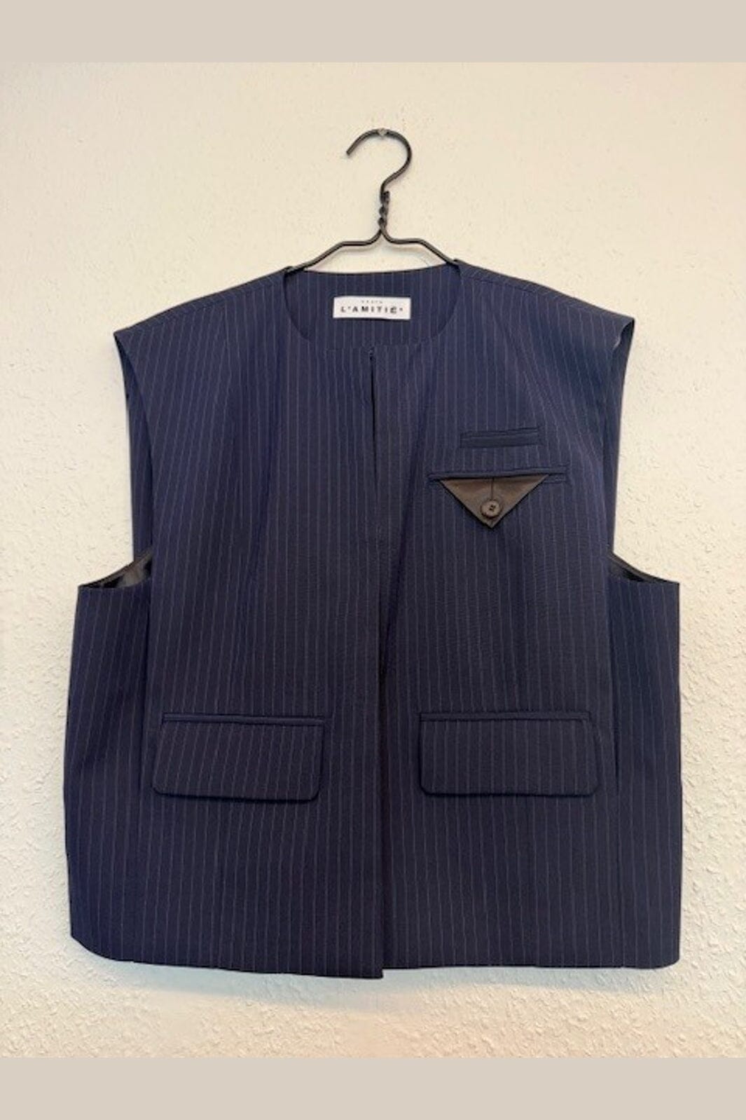 Haute L'Amitié - Pin Box Waistcoat HL10786 - Navy