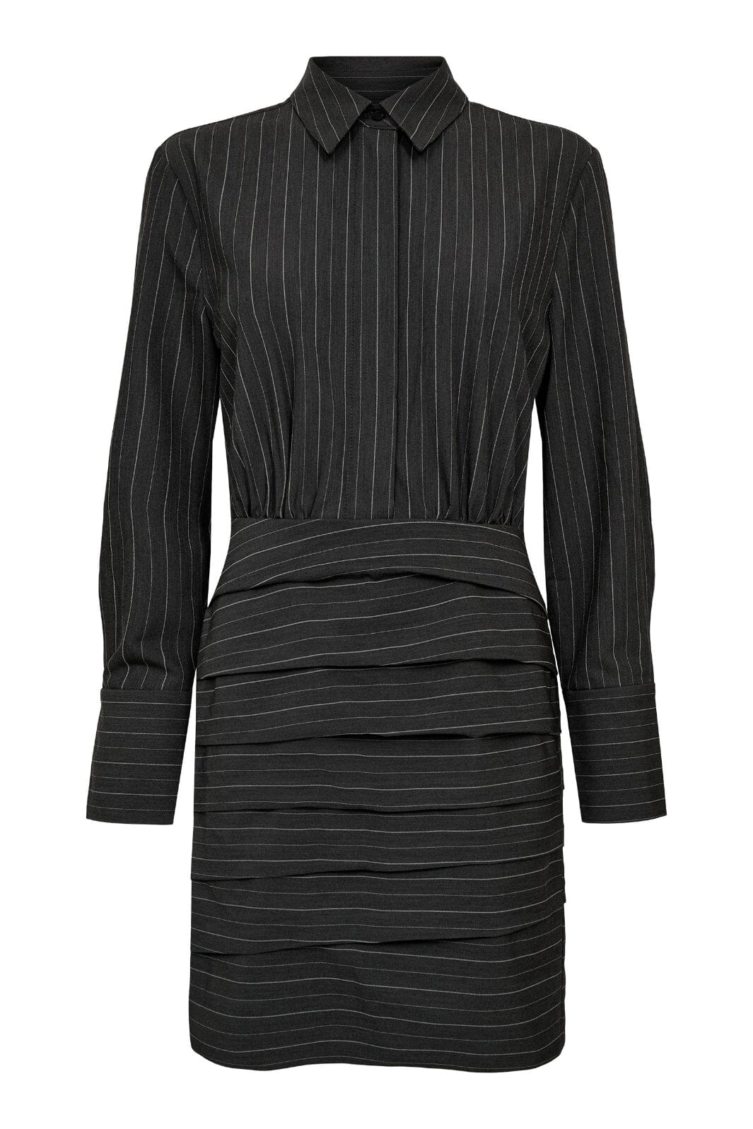 Haute L'Amitié - Pin Set Shirt Dress HL10374 - Dark Grey Kjoler 