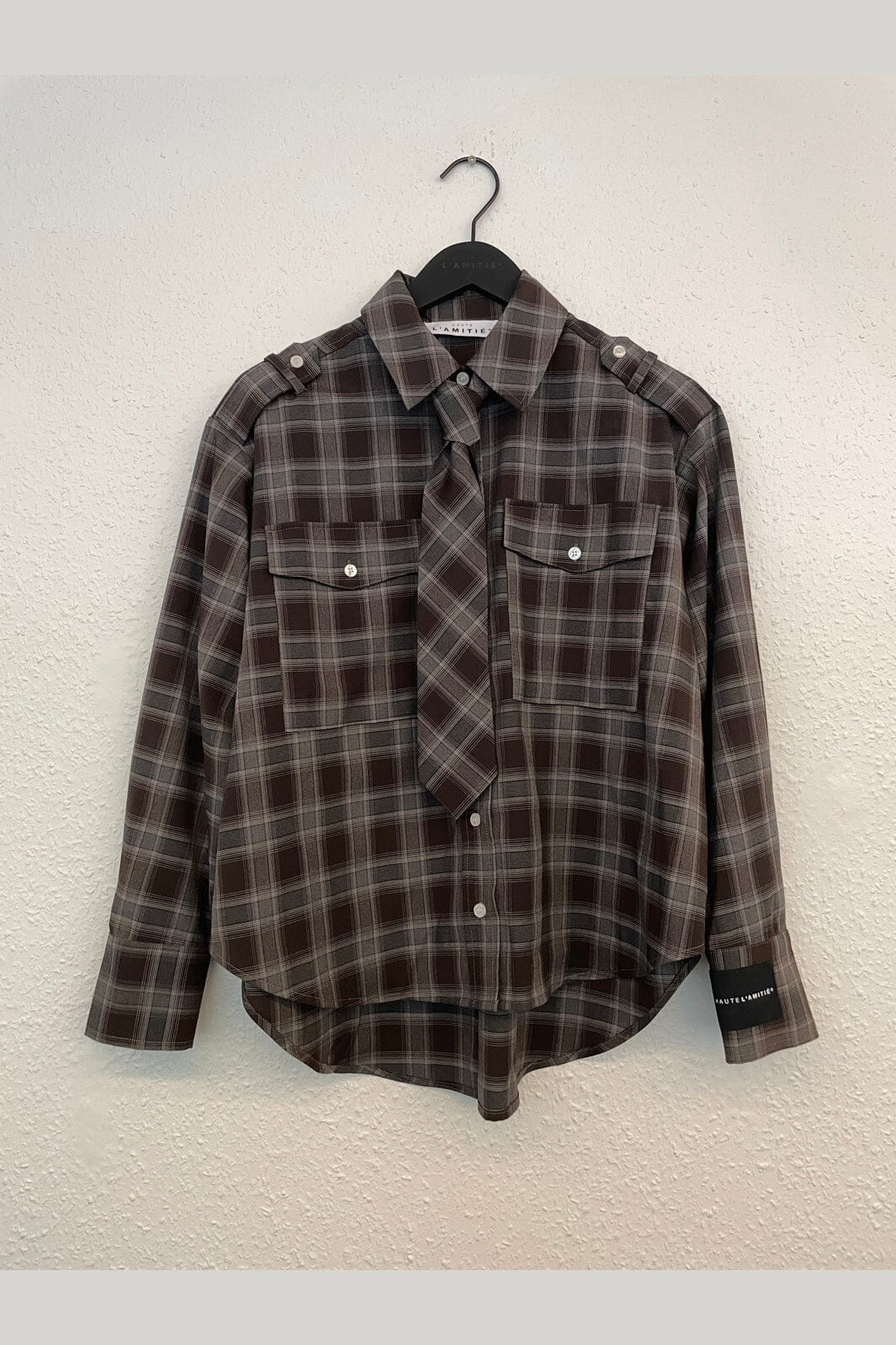 Haute L'Amitié - Robin Tie Check Shirt HL11175 - Mocca