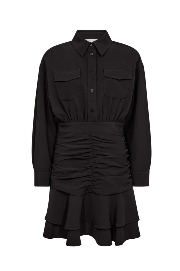 Haute L'Amitié - Satari Gather Shirt Dress HL10501 - Black